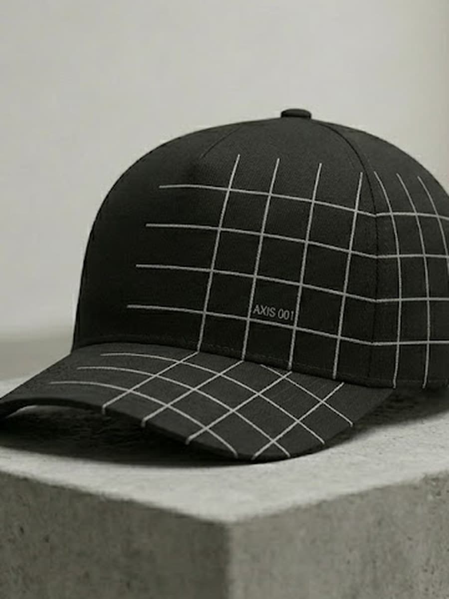 Cap Design A — Black — context