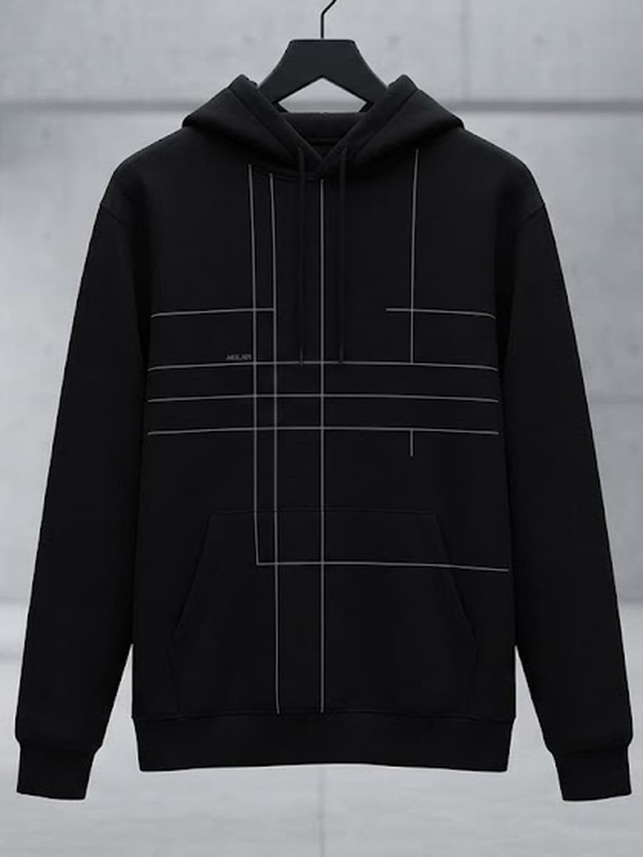 Hoodie Design B — Black — context