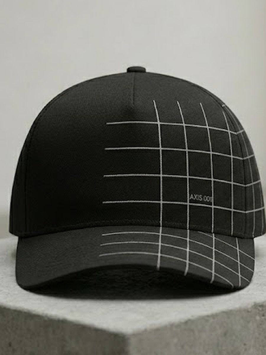 Cap Design A — Black — front