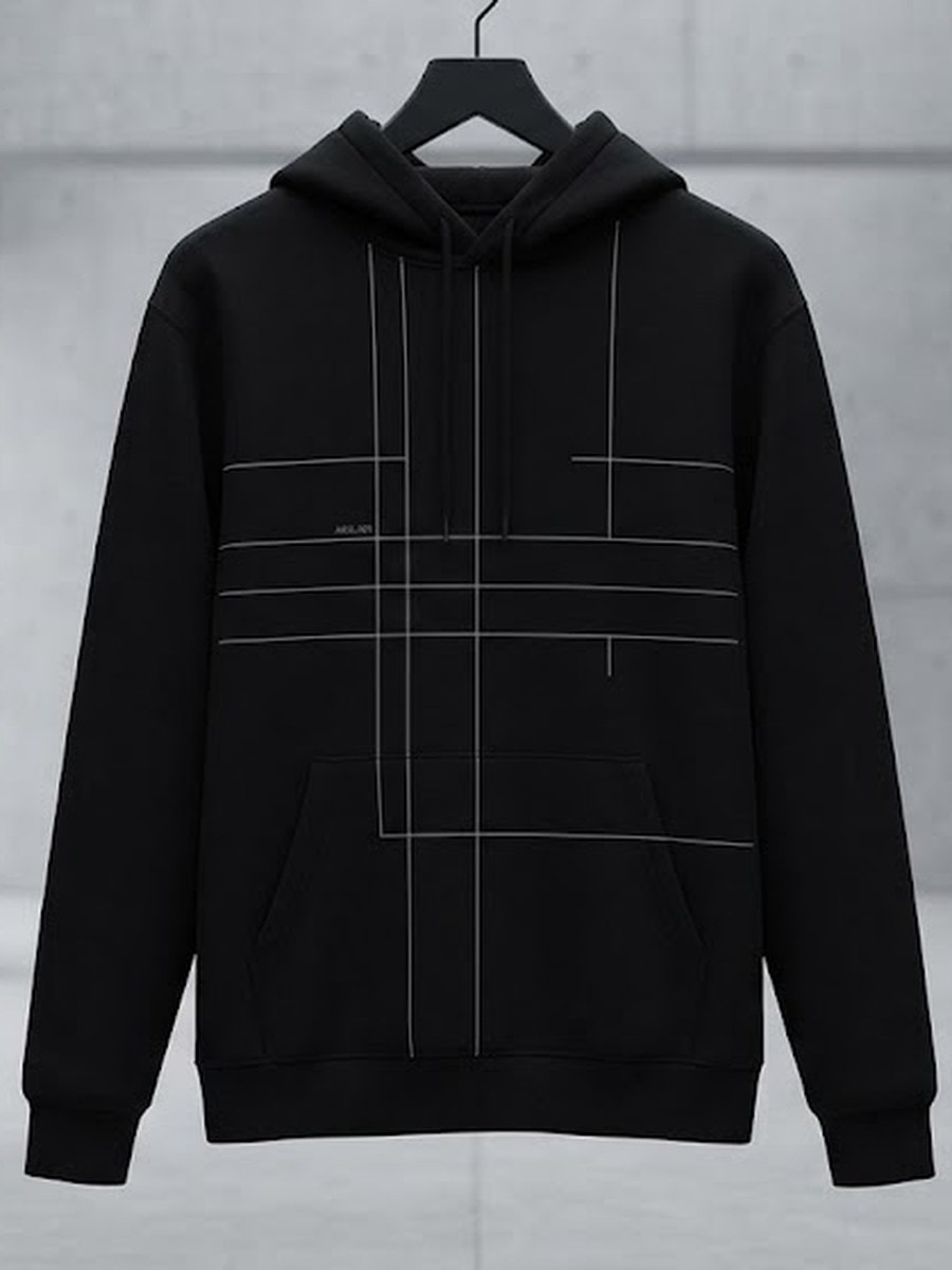 Hoodie Design B — Black — context