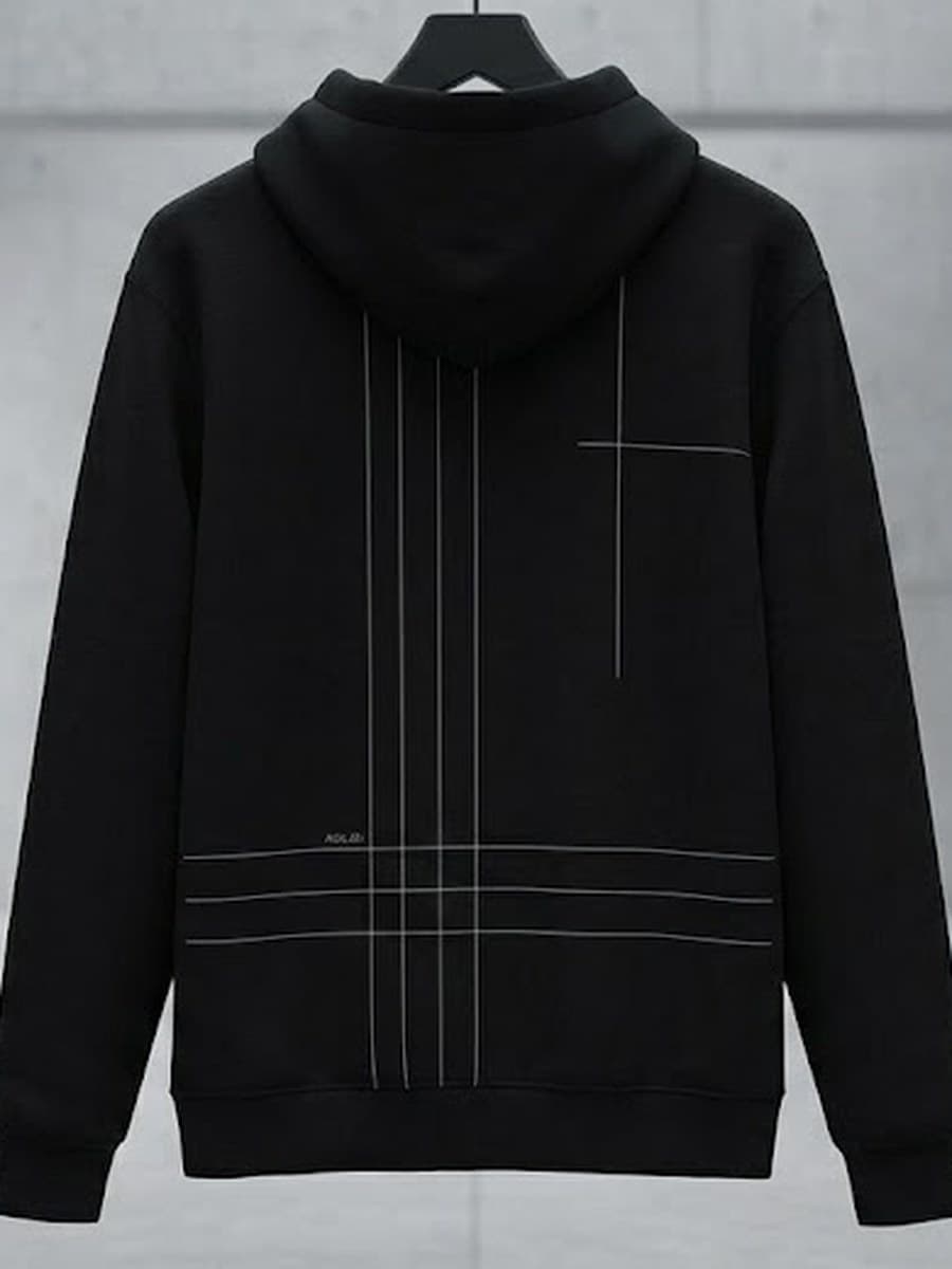 Hoodie Design B — Black — back